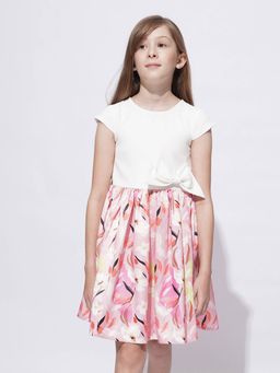 VERO MODA - Girl Floral Print White Dress