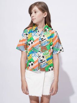 VERO MODA - Girl Abstract Print Multicolor Shirt