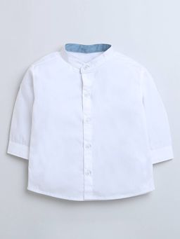 ZIP ZAP ZOOP - White Cotton Full Sleeve Shirt