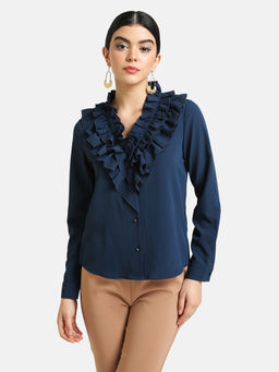 Kazo - Navy Solid Shirt