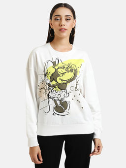 Kazo - White Printed Sweatshirt