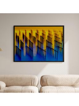 ARTCREST - Oyster Sheds Light and Shadow Water Flow Large Painting Black Box Framed Canvas Wall Art