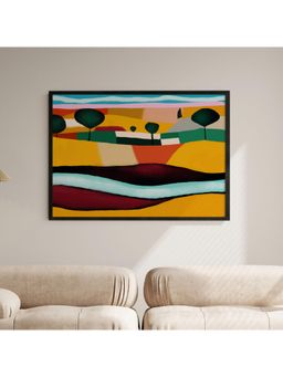 ARTCREST - Painting of Riverruns Large Painting Black Box Framed Canvas Wall Art