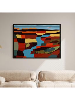ARTCREST - Plein of Many Colors Large Painting Black Box Framed Canvas Wall Art