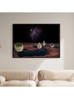 ARTCREST - Somewhere Large Painting Black Box Framed Canvas Wall Art