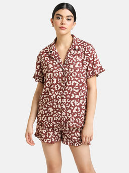 Kazo - Brown Printed Co-ord Set