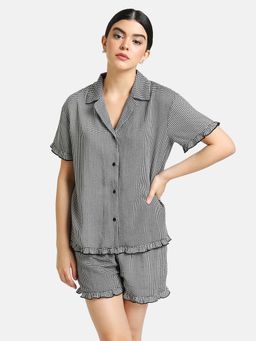 Kazo - Black Checks Co-ord Set