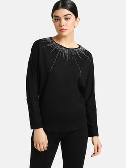 Kazo - Black Embellished Sweater