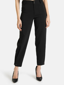 Kazo - Black Solid Trouser