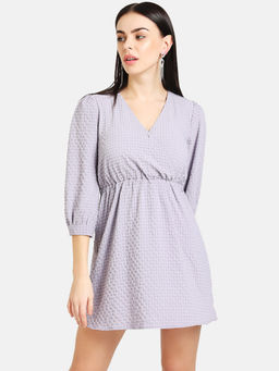 Kazo - Lavender Solid Dress