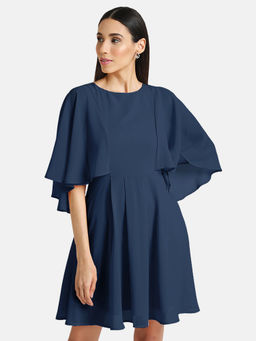 Kazo - Blue Solid Dress