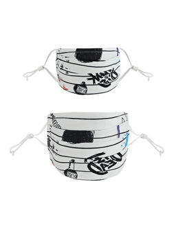 Kazo - White Mom And Me Face Mask (Pack of 2)