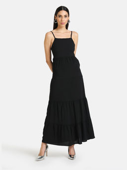 Kazo - Black Maxi Dress With Tiers