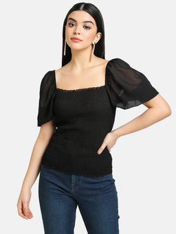 Kazo - Black Solid Top