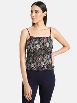 Kazo - Black Floral Spaghetti