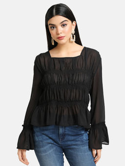 Kazo - Black Solid Top