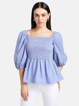 Kazo - Blue Solid Top