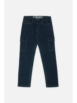 Allen Solly - Boys Navy Blue Solid Jeans