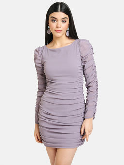Kazo - Purple Solid Dress