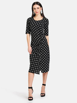 Kazo - Black Polka Dots Dress