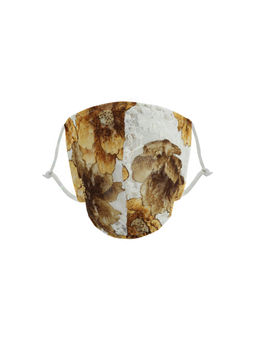 Kazo - White Floral Lace Layered Face Mask