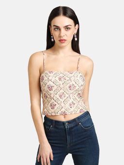 Kazo - Multi-Color Printed Crop top