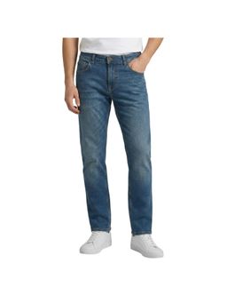 R&B - Blue Solid/Plain Casual Cotton Blend Jeans