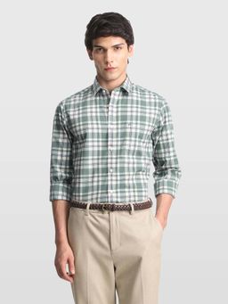 Arrow Sports - Green Checks Formal Cotton Shirt