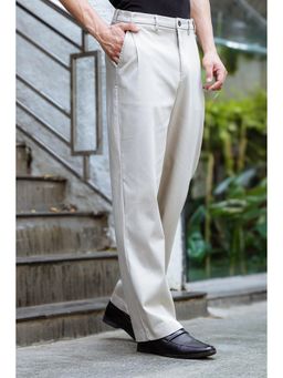 Eszett - Grey Solid/Plain Casual Cotton Trouser