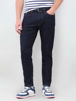 U.S. Polo Assn. Denim Co. - Navy Blue Solid/Plain Casual Cotton Jeans