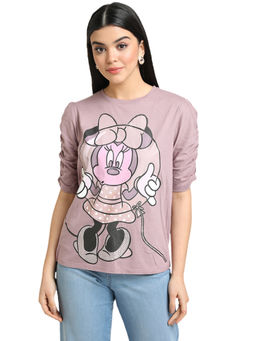 Kazo - Elderberryminnie Mouse Ruched Sleeve Tee