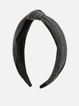 Kazo - Knotted Solid Dark Grey Hairband
