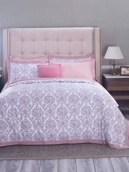 Maspar - Vintage PBS Nomad Sculpt Cornelian 400 TC Cotton Purple Print King 8Pc Duvet Cover Set