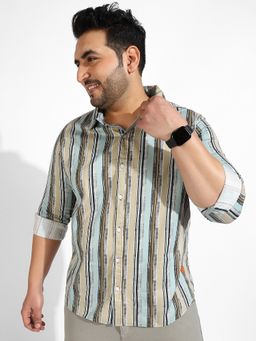 Instafab Plus - Mens Casual Shirt Multi-Color