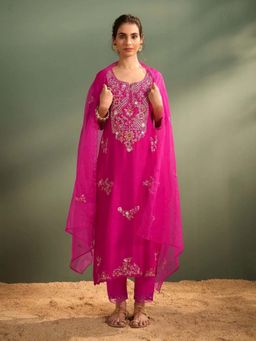 Autumnlane - Ira Rose Full Work Kurta with Pant and Dupatta