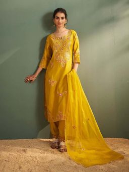Autumnlane - Ira Amber Full Work Kurta with Pant and Dupatta