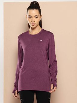 Alcis - Maroon Slim Fit Pull On Round Neck T-Shirt