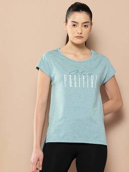 Alcis - Blue Regular Fit Pull On Round Neck T-Shirt