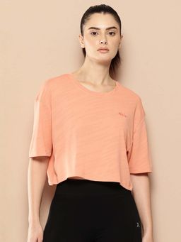 Alcis - Orange Regular Fit Pull On Round Neck T-Shirt