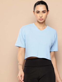 Alcis - Blue Slim Fit Pull On V-Neck Tank