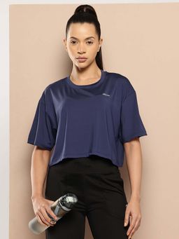 Alcis - Blue Regular Fit Pull On Round Neck T-Shirt