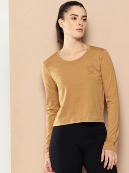 Alcis - Mustard Slim Fit Pull On Round Neck T-Shirt