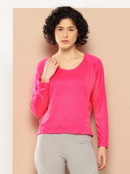 Alcis - Pink Regular Fit Pull On Round Neck T-Shirt
