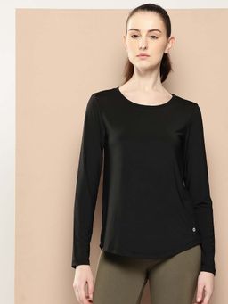 Alcis - Black Slim Fit Pull On Round Neck T-Shirt