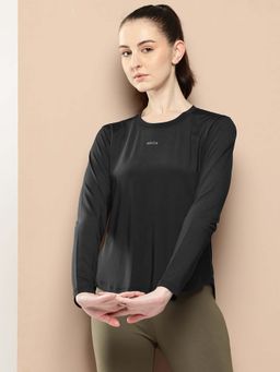 Alcis - Black Slim Fit Pull On Round Neck T-Shirt