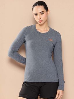 Alcis - Grey Regular Fit Pull On Round Neck T-Shirt