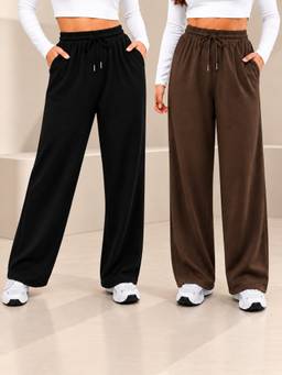TULSATTVA - Multi-Color Women Regular Fit Track Pants (Pack Of 2)