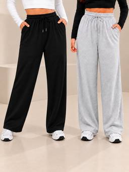 TULSATTVA - Multi-Color Women Regular Fit Track Pants (Pack Of 2)