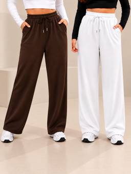 TULSATTVA - Multi-Color Women Regular Fit Track Pants (Pack Of 2)