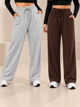 TULSATTVA - Multi-Color Women Regular Fit Track Pants (Pack Of 2)